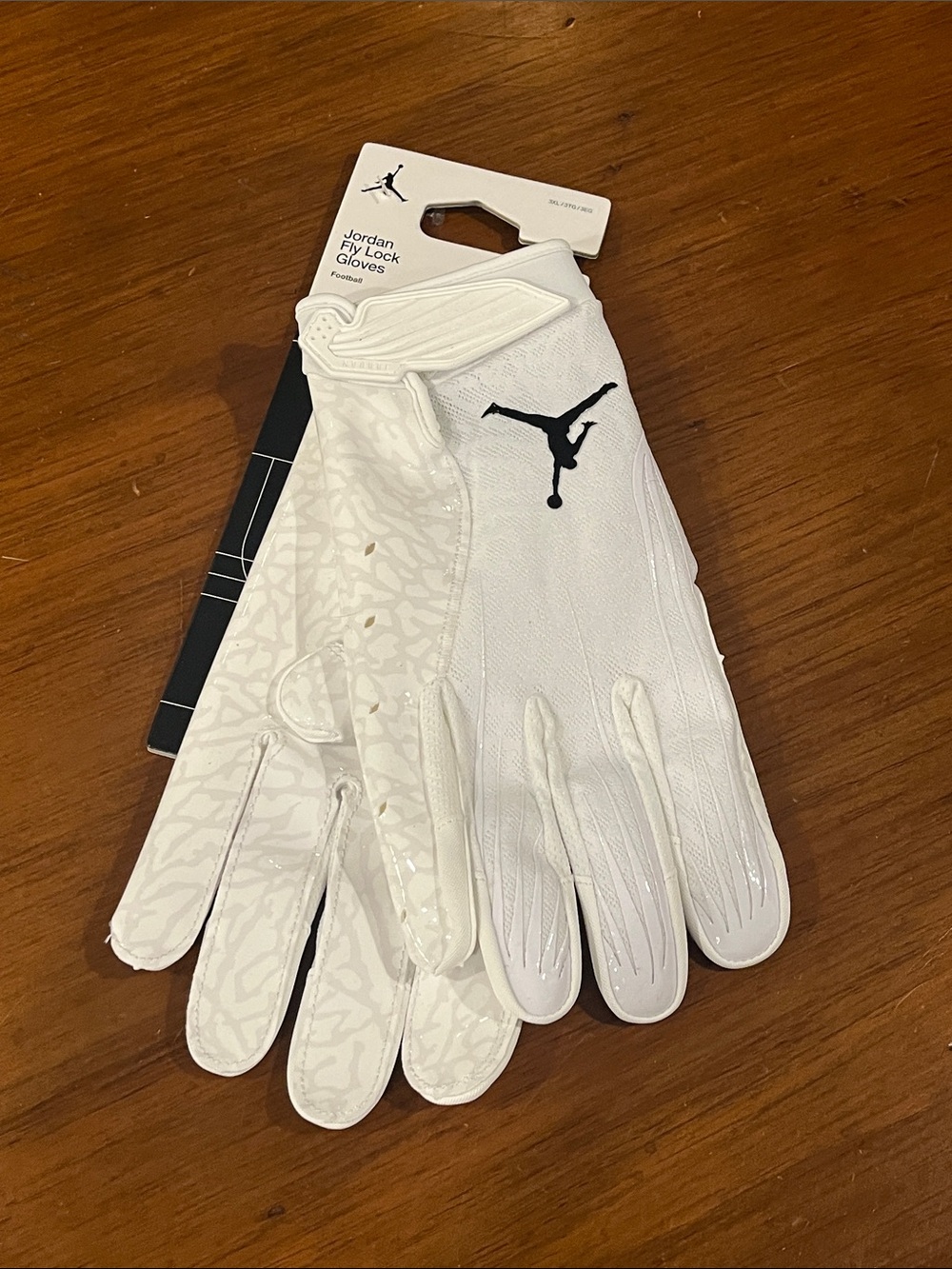 Nike Jordan Fly Lock Football Receiver Gloves FJ8558 102 New Mens Size 3XL